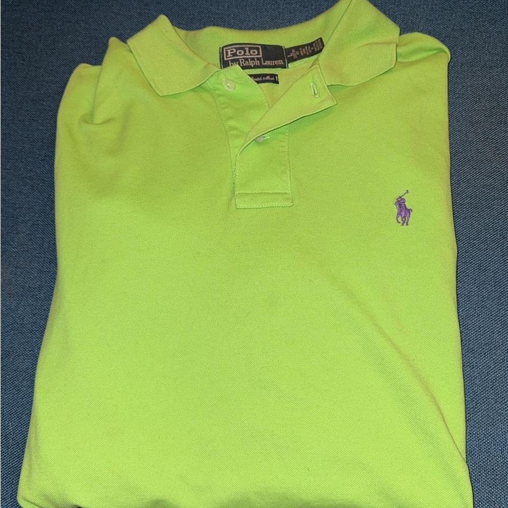 Men’s Neon Green Short Sleeve Polo by Ralph Lauren